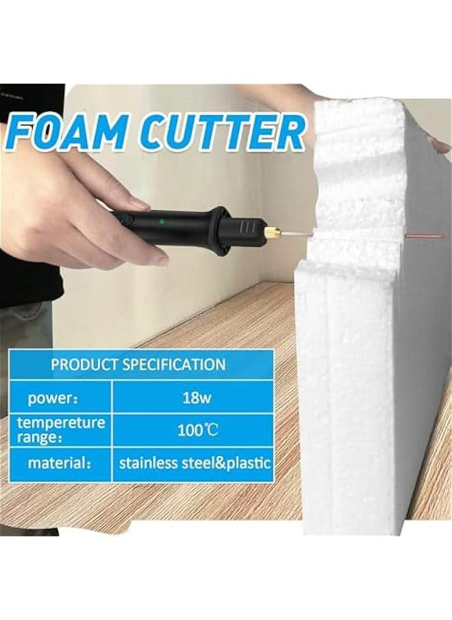 Generic - Electric Foam Cutter Kit 8 in 1 Styrofoam Carving Pen Tools Set for Polyethylene Eva Crafts（British Standard） - Image 1