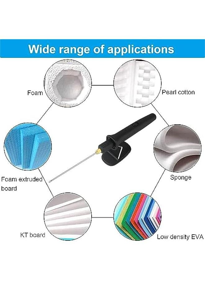 Generic - Electric Foam Cutter Kit 8 in 1 Styrofoam Carving Pen Tools Set for Polyethylene Eva Crafts（British Standard） - Image 1