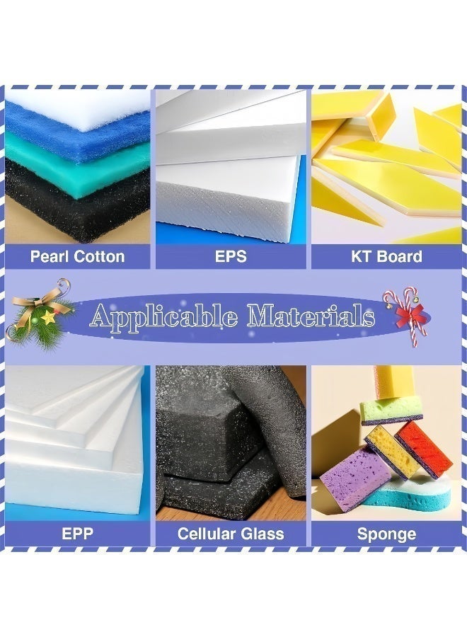 سيسلي قاطع فوم كهربائي وقاطع فوم بالسلك الساخن وقلم قطع الستايروفوم، طقم قطع الفوم 4 في 1 لنحت البوليسترين والبولي إيثيلين وإيفا، أداة نحت فوم لصناعة المجسمات والأعمال اليدوية، مقبس بريطاني - Image 3