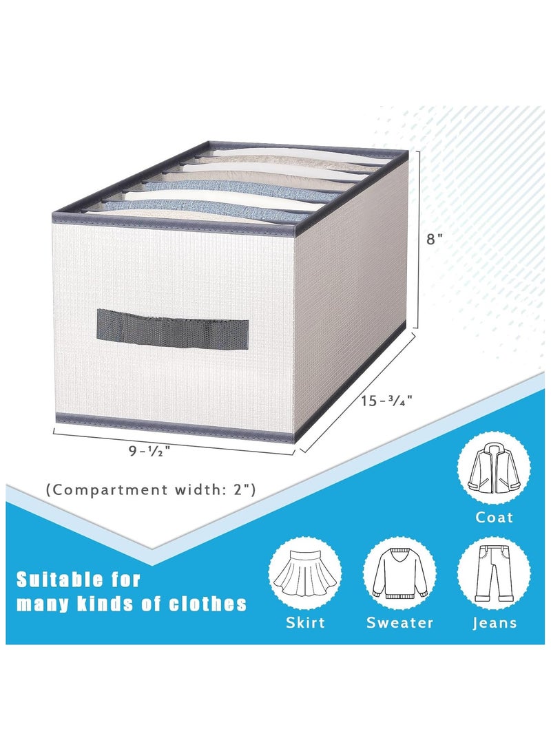 3 Pack Wardrobe Clothes Organizer, 8 Grids Waterproof Mesh Closet Organizer for Jeans, Foldable Washable Closet Storage Box for Clothes Wardrobe Home Bedroom Office - Image 4