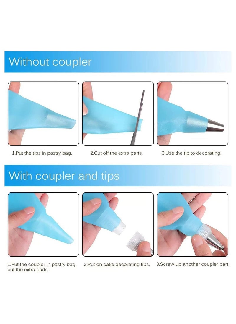 NNEWVANTE 72 Piece Cake Decorating Set Decorating Set Baking Supplies with Icing Wand, Pastry Wand, Icing Spatula, Pipe Nozzle Coupler DIY Baking and Pastry Tools  - Image 3