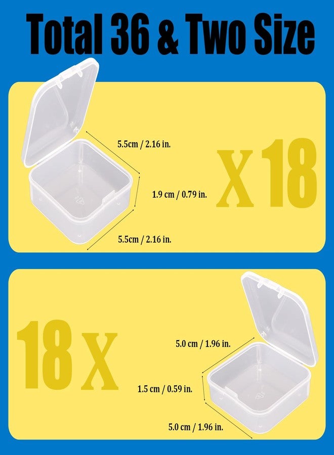 Mathtoxyz 36PCS Bead Organizer Box, Small Bead Organizers and Storage Containers Rectangle Bead Holder Plastic Cases for Clay Beads Bracelet Making DIY Jewelry Craft Nail - Image 3