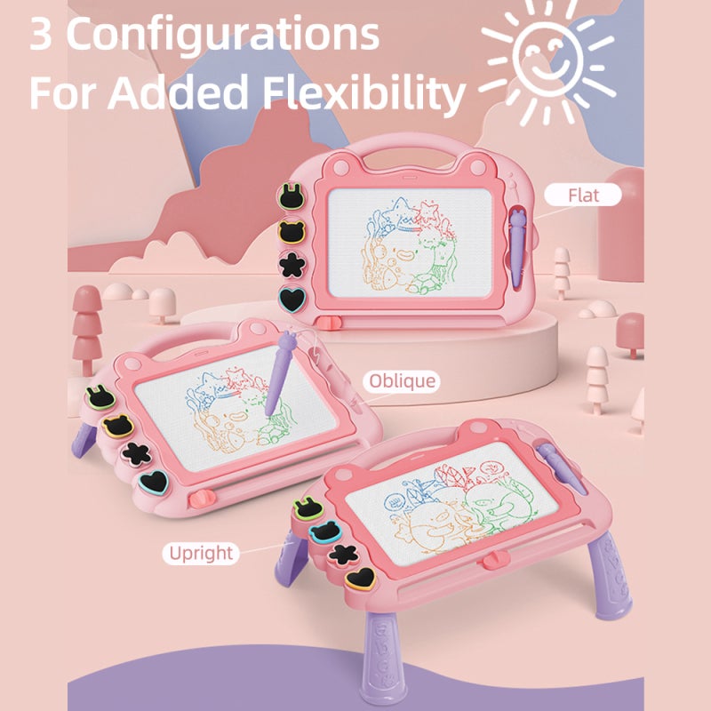 Magnetic Drawing Board: Purple ABS Material, 4 Color Zones, Mess-Free Reusable - 3 Configurations Versatile Design, Toddler Boy Toys for Kids Aged 1-3 Home Learning & Play - Image 2