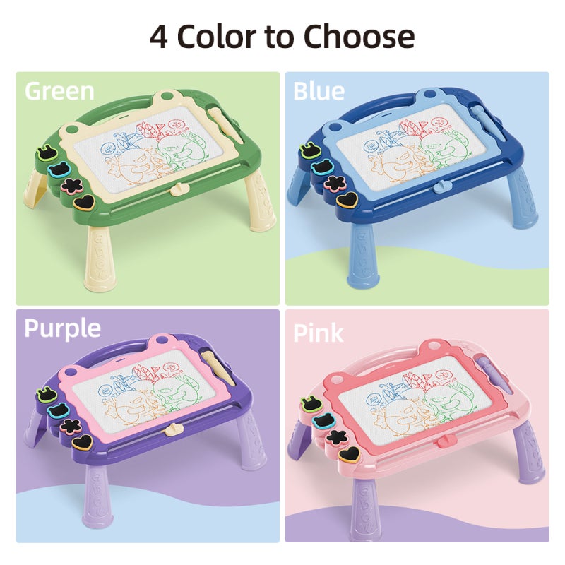 Magnetic Drawing Board: Purple ABS Material, 4 Color Zones, Mess-Free Reusable - 3 Configurations Versatile Design, Toddler Boy Toys for Kids Aged 1-3 Home Learning & Play - Image 3