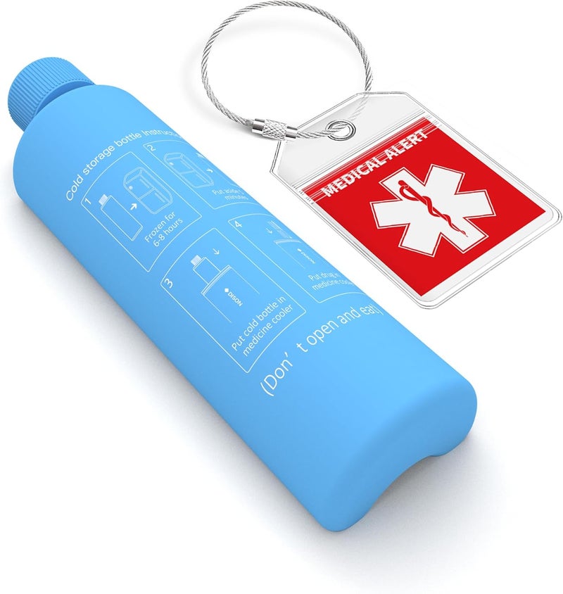 DISONCARE Odyssey Series Ice Pack Bottle Kit Replacement for DISONCARE 60H 3Pens Medicine Insulin Cooler Travel Case