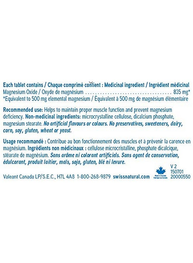 Swiss Naturals Magnesium Oxide Hi Pot 835Mg Tab 90 Tabs - Image 4