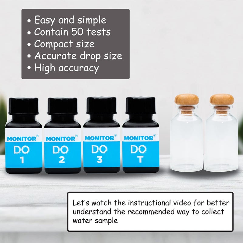 Monitor DISSOLVED Oxygen Test KIT (60 Tests) - Monitor Aquarium and aquaculture Water Quality - Image 5