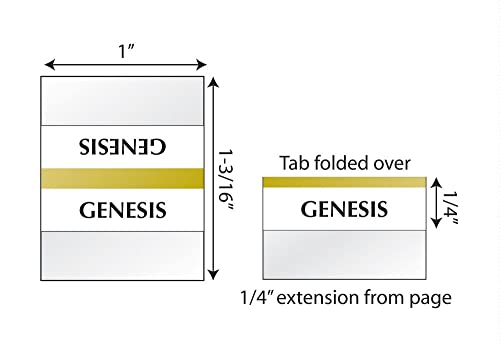 Tabbies GoldEdged Bible Indexing Tabs Old New Testament 80 Tabs Including 64 Books 16 Reference Tabs 58331 7 to 12 Pack of 10 800 Count Total - Image 3