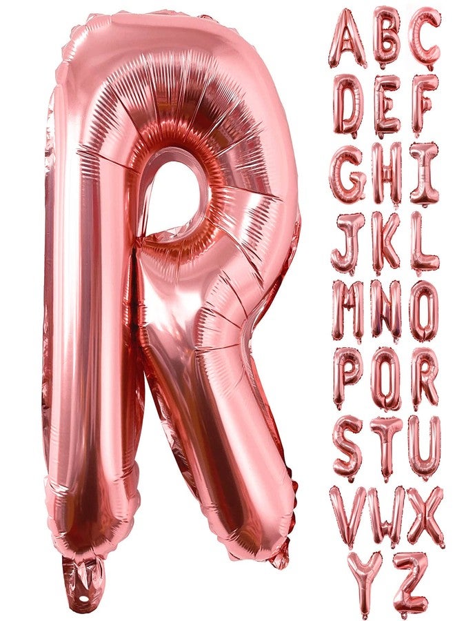 Lovoir 40 Inch Large Rose Gold Letter R Balloons Big Size Jumbo Mylar Foil Helium Balloon for Birthday Party Celebration Decorations Alphabet Rose Gold R - Image 1
