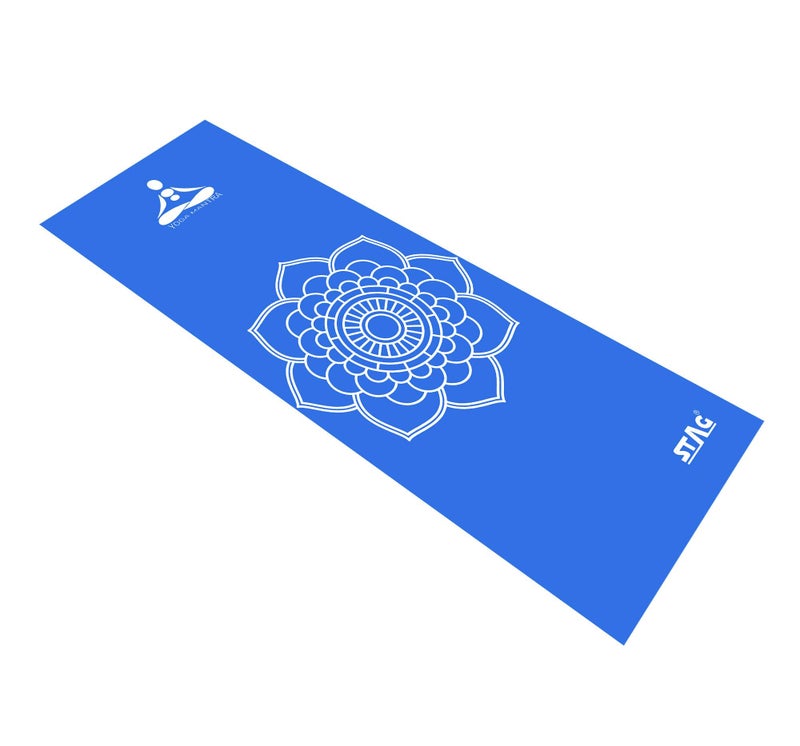 Stag Designer Yoga Mat, 4mm (Blue/Silver) - Image 3