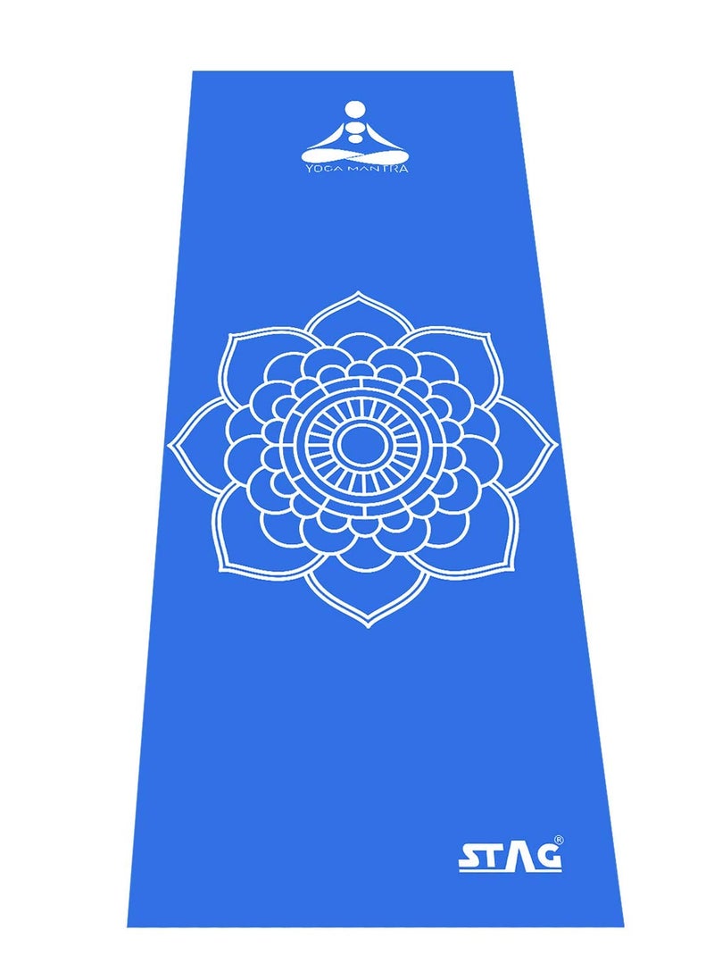 Stag Designer Yoga Mat, 4mm (Blue/Silver) - Image 5