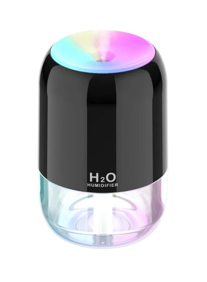 H2O Mini Portable Air Humidifier Multi Color Night Light, 2 Cool Mist Modes and Auto Off, for Car, Kids Room, Office and Travel 200 Ml - Image 1