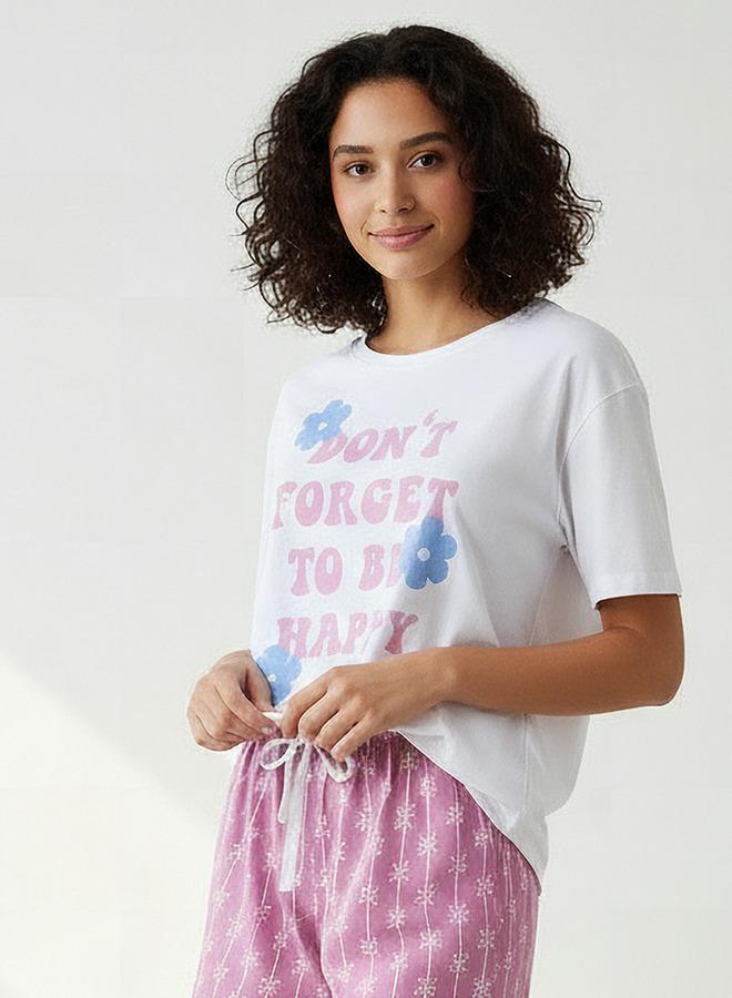 Splash FAV Pyjama Set Floral Print T shirt & Shorts - Image 2