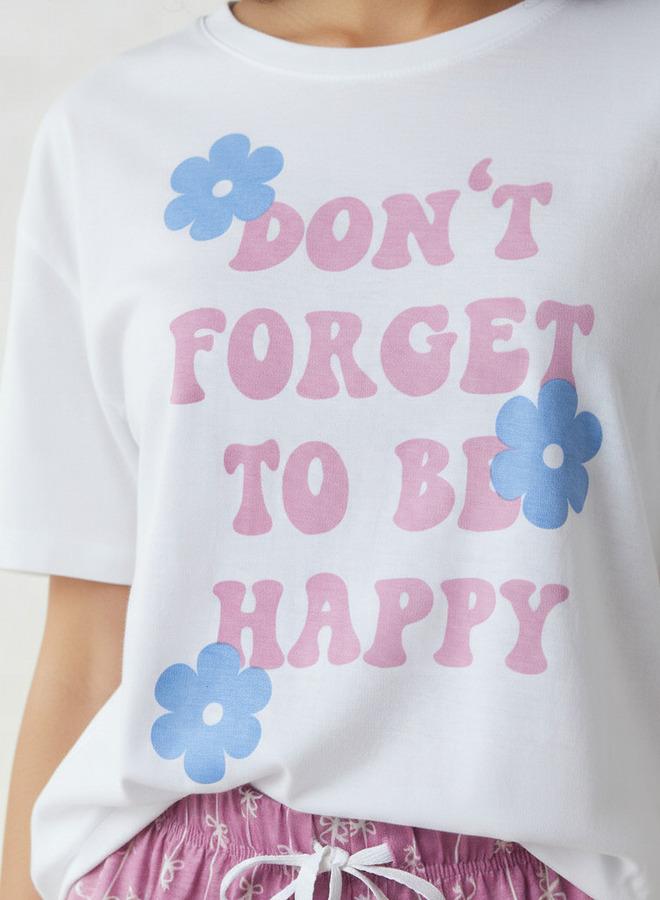 Splash FAV Pyjama Set Floral Print T shirt & Shorts - Image 5
