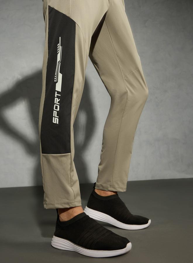 Technosport Men Brown Relaxed Fit Contrast Panel Track Pants - Image 5