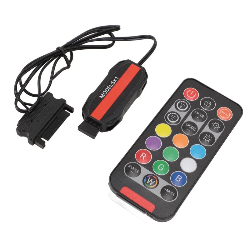 COOLMOON ARGB PC Fan Controller Kit with 21 Keys Remote - 215 Dynamic Lighting Modes and 4 Static Colors for Computer Case - Image 2