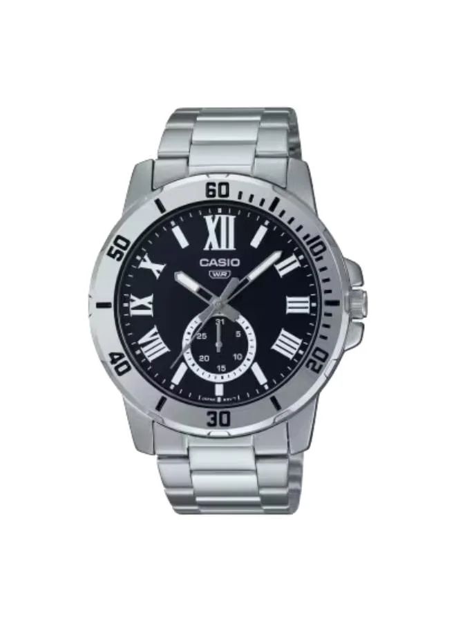 CASIO Men's Stainless Steel Analog Watch MTP-VD200D-1BUDF - 45 mm