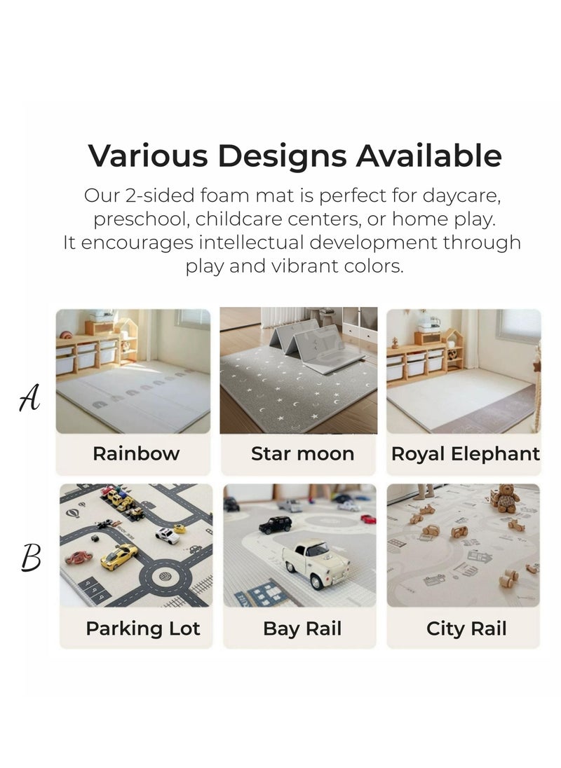 BEIE - Foldable Baby Play Mat, Extra Large Waterproof Activity Playmats for Babies,Toddlers, Infants, Play & Tummy Time, XPE Foam & Soft Fabric Baby Mat for Floor with Travel Bag - Image 1