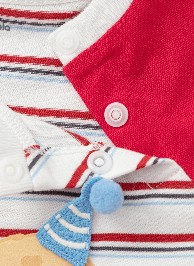 Balabala Red/White Baby Unisex Knitted jumpsuit  | Best Price UAE