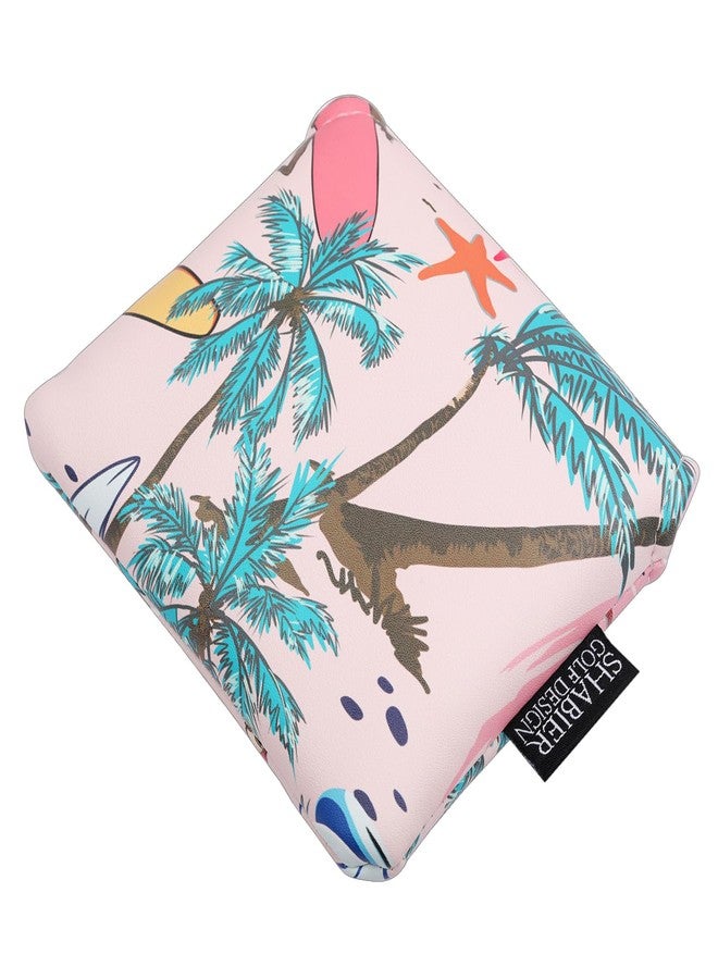 SHABIER Pink Large Mallet Golf Head Cover with Aloha Tropical Hawaii Surf Beach Design - Image 5
