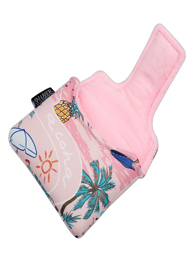 SHABIER Pink Large Mallet Golf Head Cover with Aloha Tropical Hawaii Surf Beach Design - Image 4