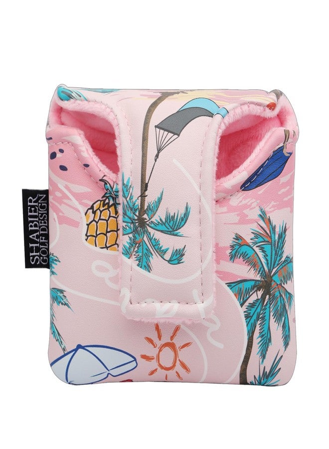 SHABIER Pink Large Mallet Golf Head Cover with Aloha Tropical Hawaii Surf Beach Design - Image 2