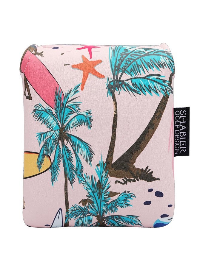 SHABIER Pink Large Mallet Golf Head Cover with Aloha Tropical Hawaii Surf Beach Design - Image 1