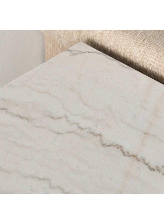 Home Box Orlando Marble Top End Table 56 x 59 x 60 cm  - Image 3