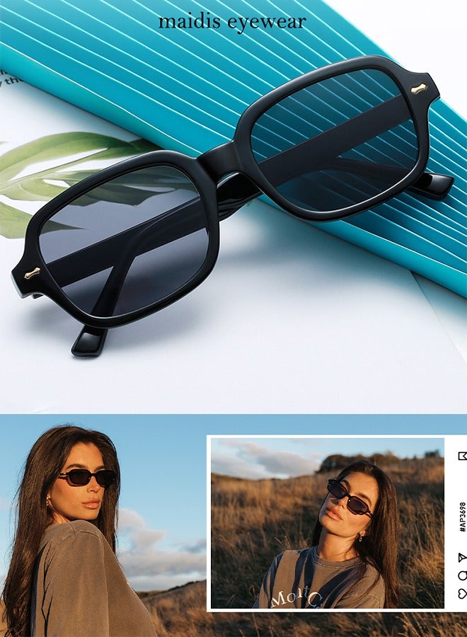 AZorb Square Small Frame Sunglasses Women Men Square Retro Sun Glassess Women Men's Sunglass Vintage Ladies Eye UV400 Glasses Protection Shades for Small Face - Image 5