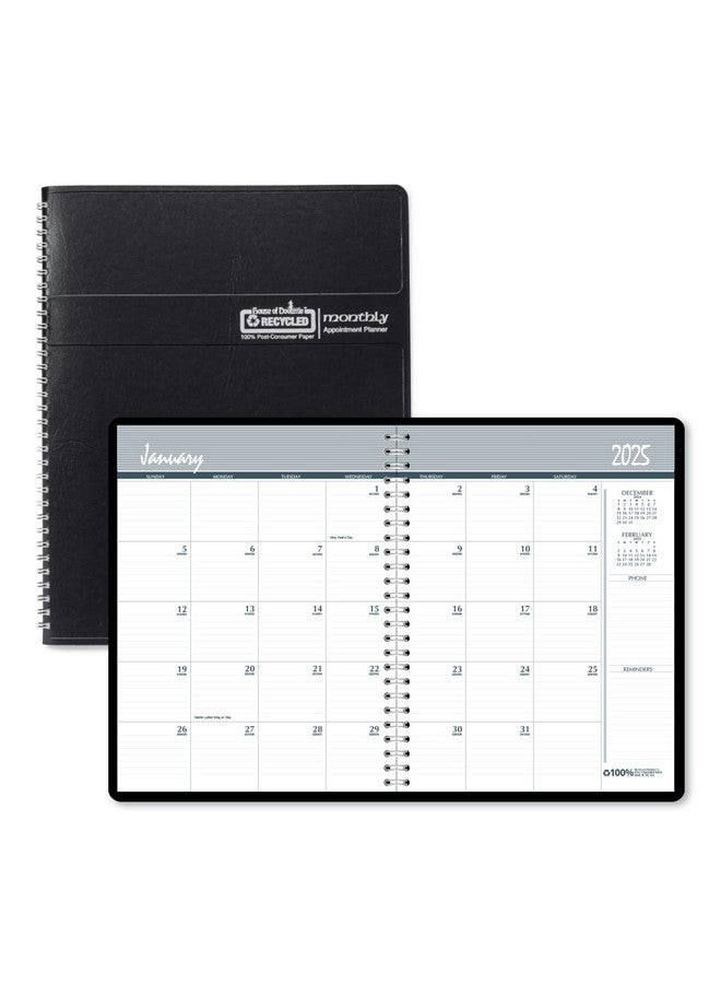 House of Doolittle 2025 House of Doolittle 8.5-inch x 11-inch Monthly Planner, Faux Leather Cover, Black (26202-25) - Image 5