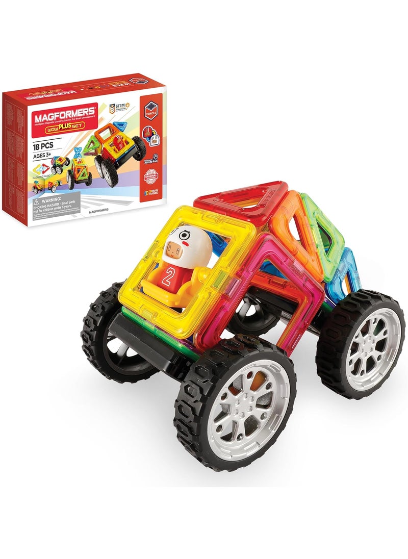 Magformers Magformers Wow Plus Set  Magnetic Tiles Building Blocks Educational Kit STEM Toy Set  Magnetic Building Tiles for Kids to Develop ProblemSolving Abilities and Shape Recognition  - Image 1