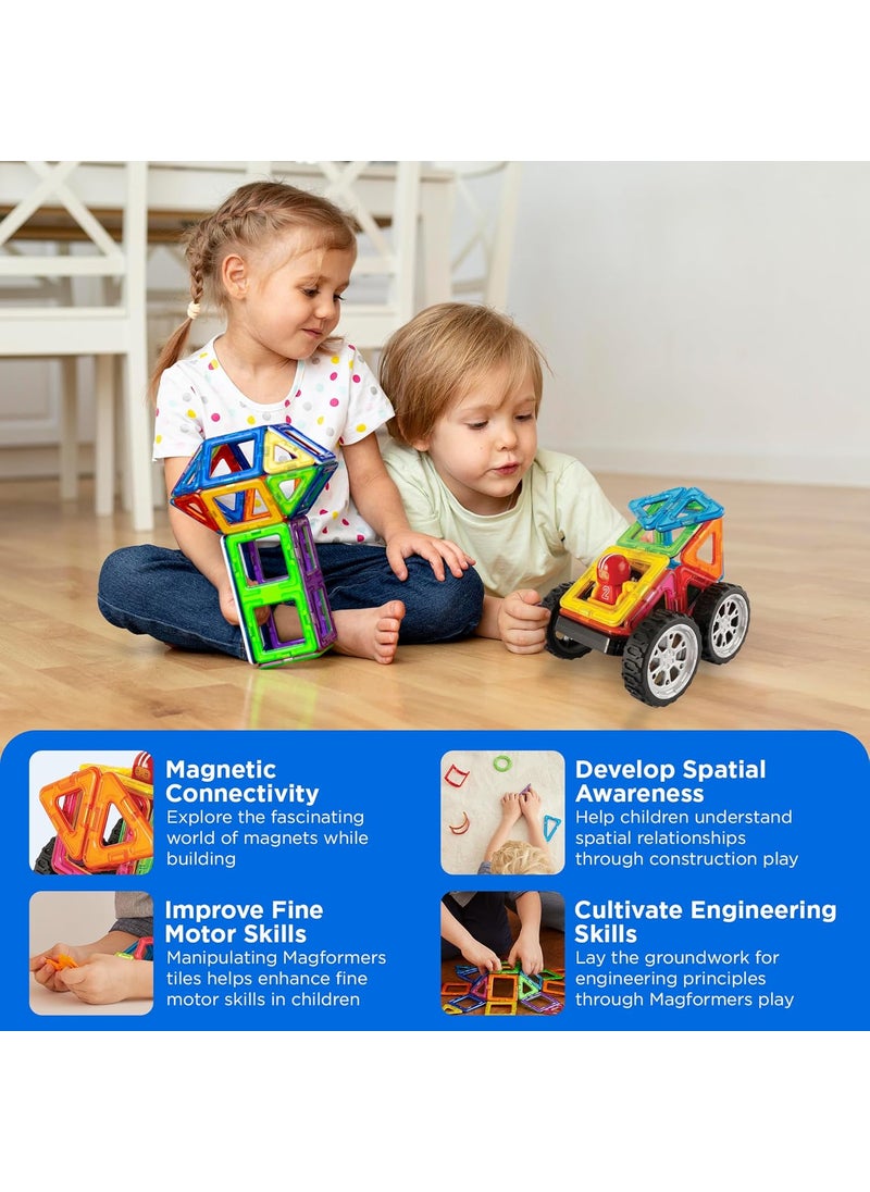 Magformers Magformers Wow Plus Set  Magnetic Tiles Building Blocks Educational Kit STEM Toy Set  Magnetic Building Tiles for Kids to Develop ProblemSolving Abilities and Shape Recognition  - Image 3