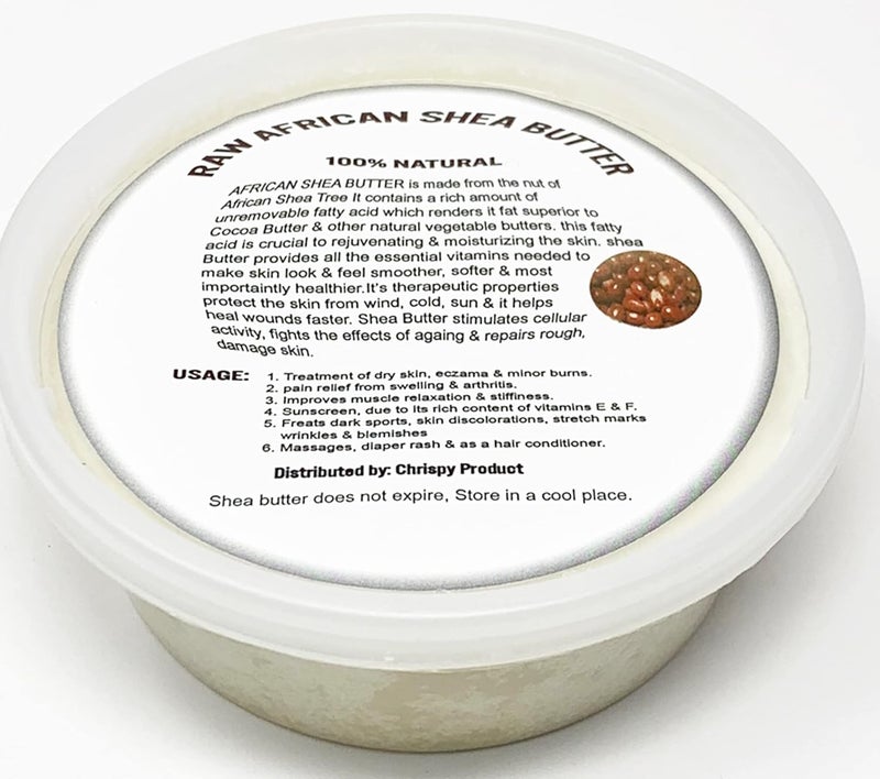 crispy collection Raw Unrefined African Shea Butter Selections 8 Oz 16 Oz 32 Oz Grade AAA Premium Shea Butter From Ghana  Use on Acne Eczema Stretch Marks 8 OZ IVORY 