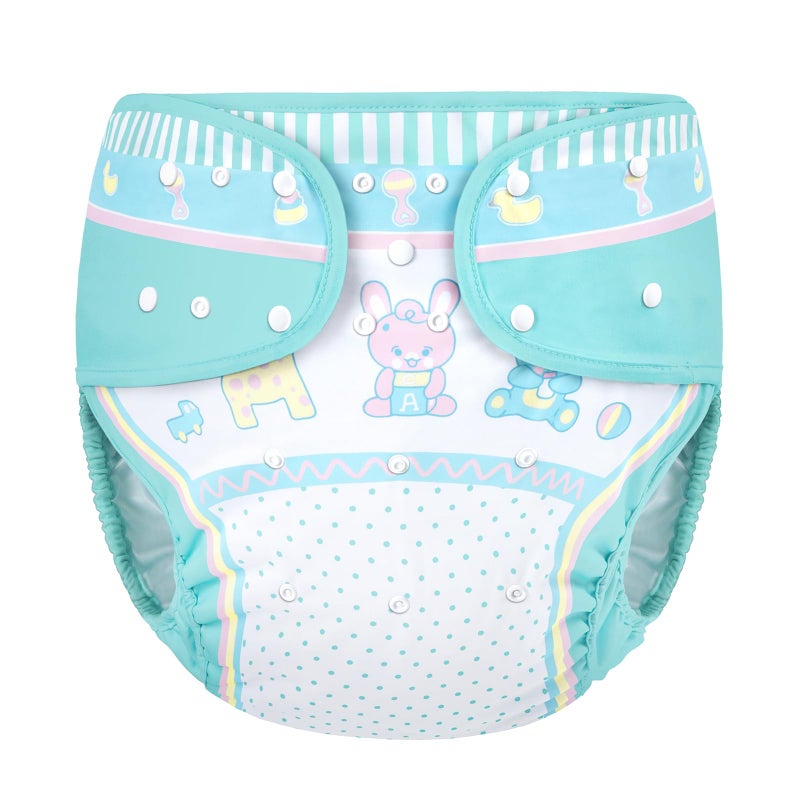 Littleforbig Washable Adjustable Reusable Waterproof Cloth Adult Diaper Wrap Cover - Baby Parade M - Image 1