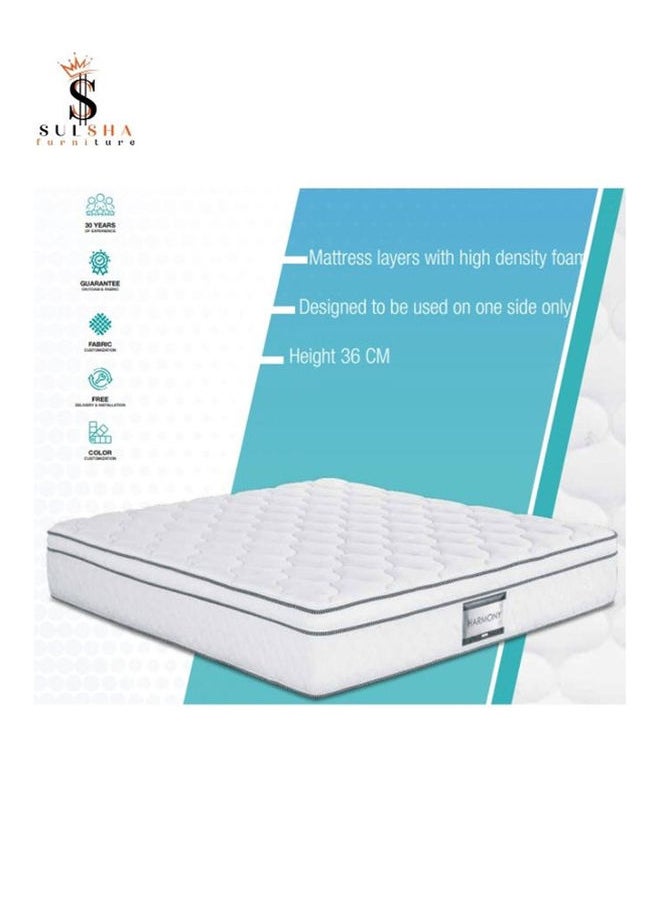 Series Pocket Spring Mattress High Density Soft Foam Padding Single Size 90x200x36 cm
