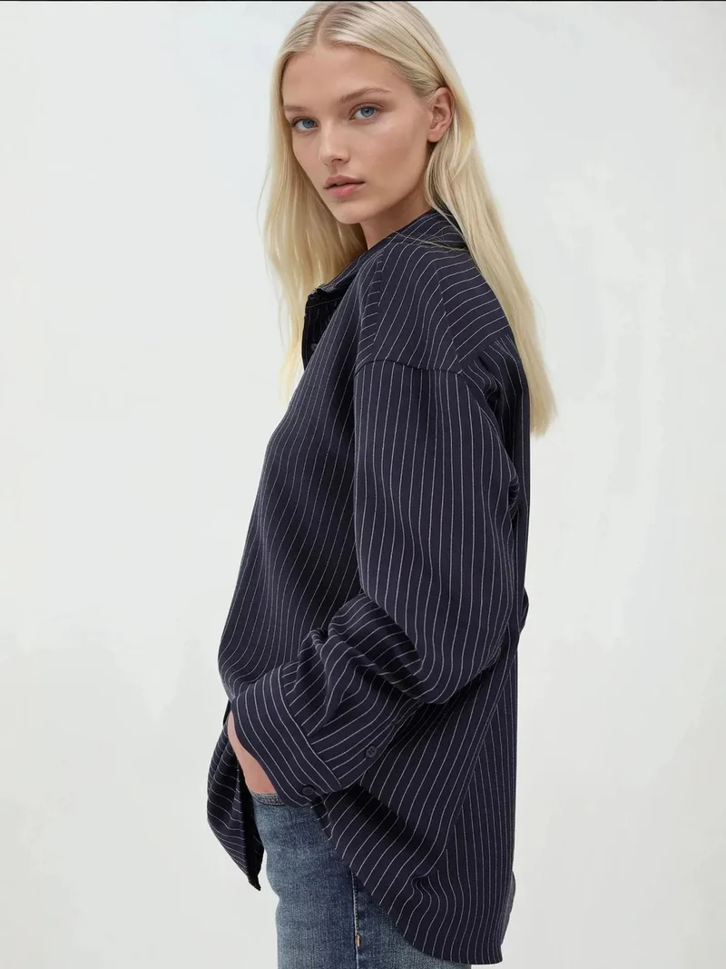 HICCUP Oversize Striped Shirt