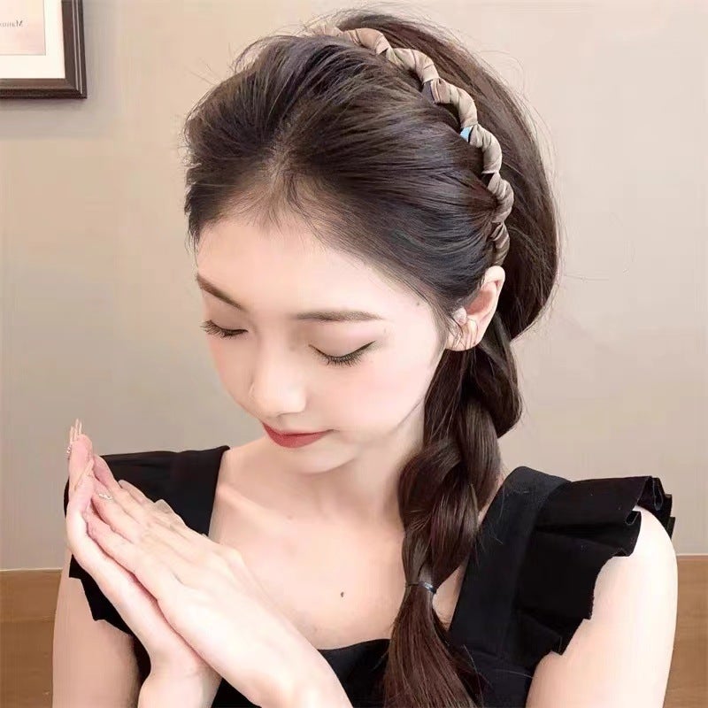 Versatile Fabric Hairband for Women Black - Image 4