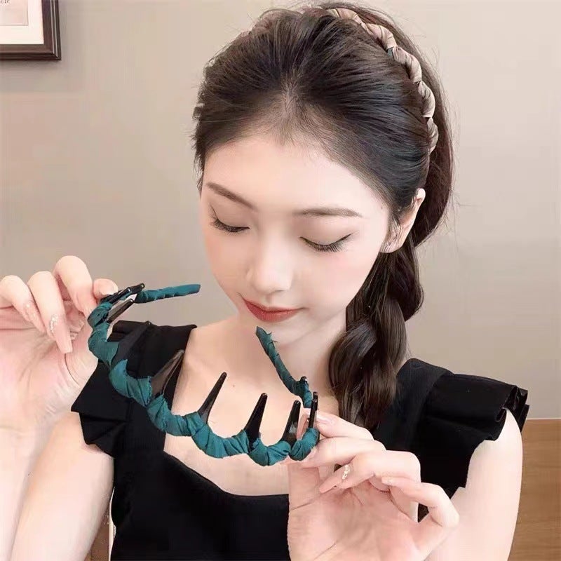 Versatile Fabric Hairband for Women Black - Image 2