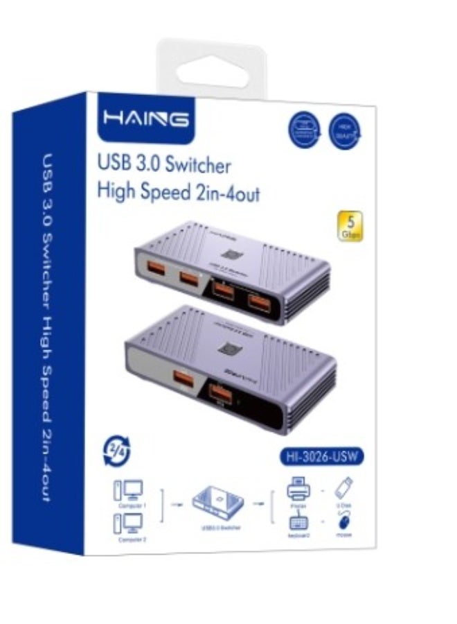 Haing Usb 3.0 Switcher High Speed 2in -4out - Image 1