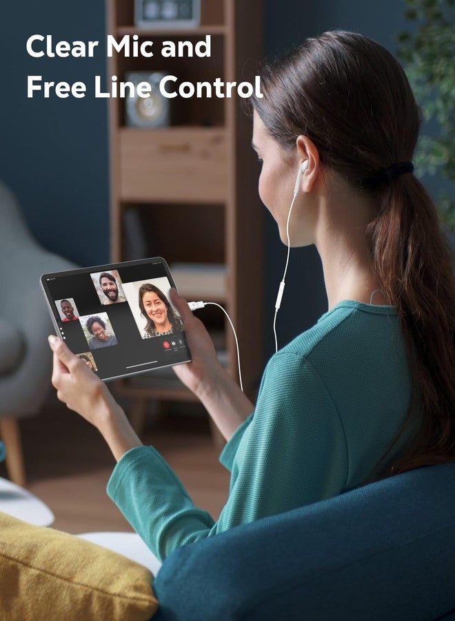 MoKo Lightning to USB-C Audio Adapter - Not for Microphones/Charging/Data Transfer, USB C Male to Female Lightning Headphone Earphone Adapter for iPhone Air 17 16 16e 15 Pro Max Plus, iPad, White - Image 5