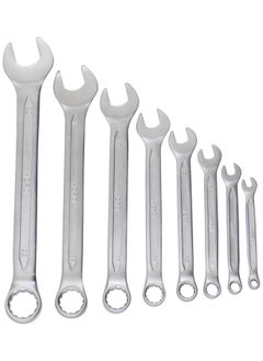 NIBEMINENT 8-Piece Tools Combination Spanner Set Silver 