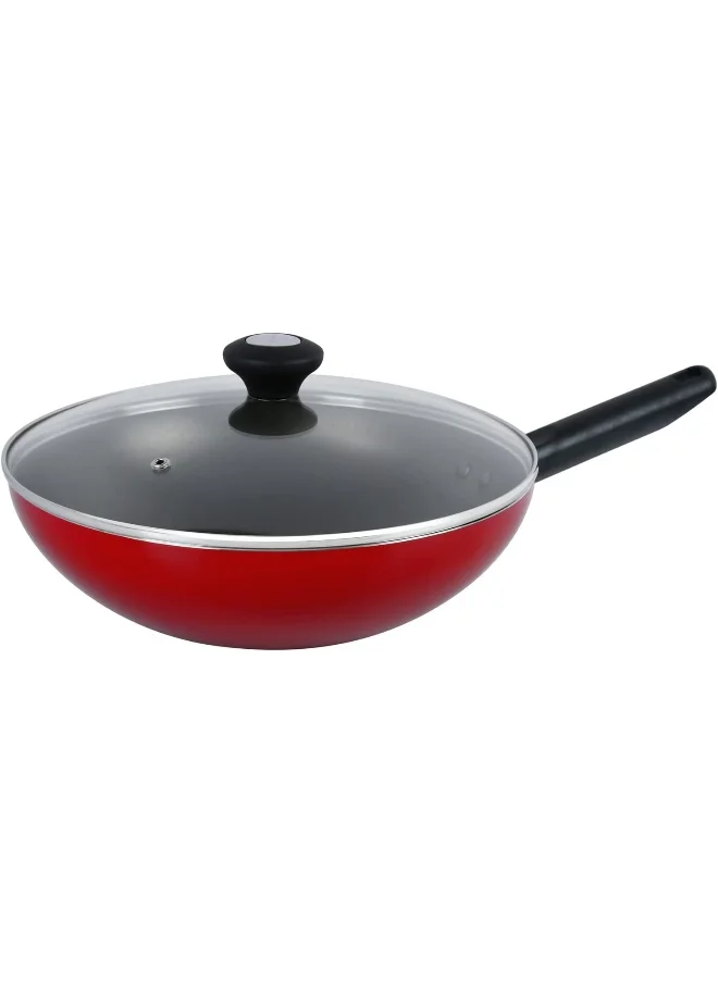 برستيج Prestige PR20979 Classique 11 Inch/28cm Covered Wok, Red