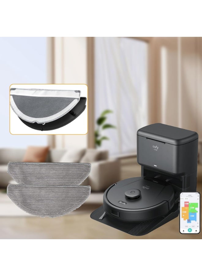 كيلا قطعتان من وسادات الممسحة مناسبة لسلسلة Eufy L60 من وسادات التنظيف المنزلية بالمكنسة الكهربائية الروبوتية Eufy، مناسبة لطرازات L60 وG50 الهجينة. - Image 5