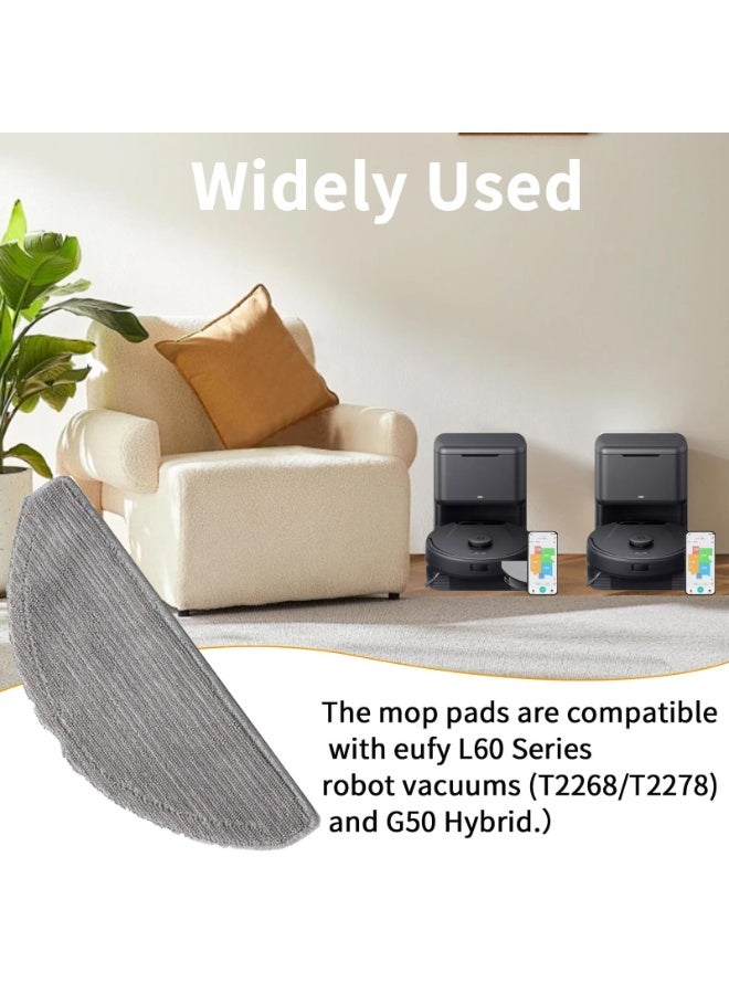 كيلا قطعتان من وسادات الممسحة مناسبة لسلسلة Eufy L60 من وسادات التنظيف المنزلية بالمكنسة الكهربائية الروبوتية Eufy، مناسبة لطرازات L60 وG50 الهجينة. - Image 2
