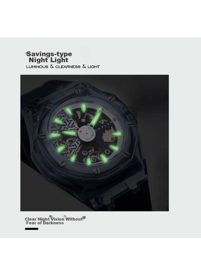 BOZLUN Bozhi Lun Fully Automatic Mechanical Watch, Waterproof, Luminous, Wristwatch For Men And Women, Students' Watch, Green  - Image 5