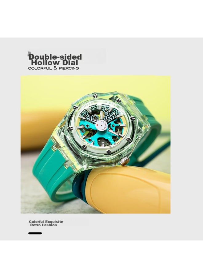 BOZLUN Bozhi Lun Fully Automatic Mechanical Watch, Waterproof, Luminous, Wristwatch For Men And Women, Students' Watch, Green  - Image 2