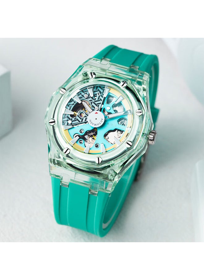 BOZLUN Bozhi Lun Fully Automatic Mechanical Watch, Waterproof, Luminous, Wristwatch For Men And Women, Students' Watch, Green  - Image 1