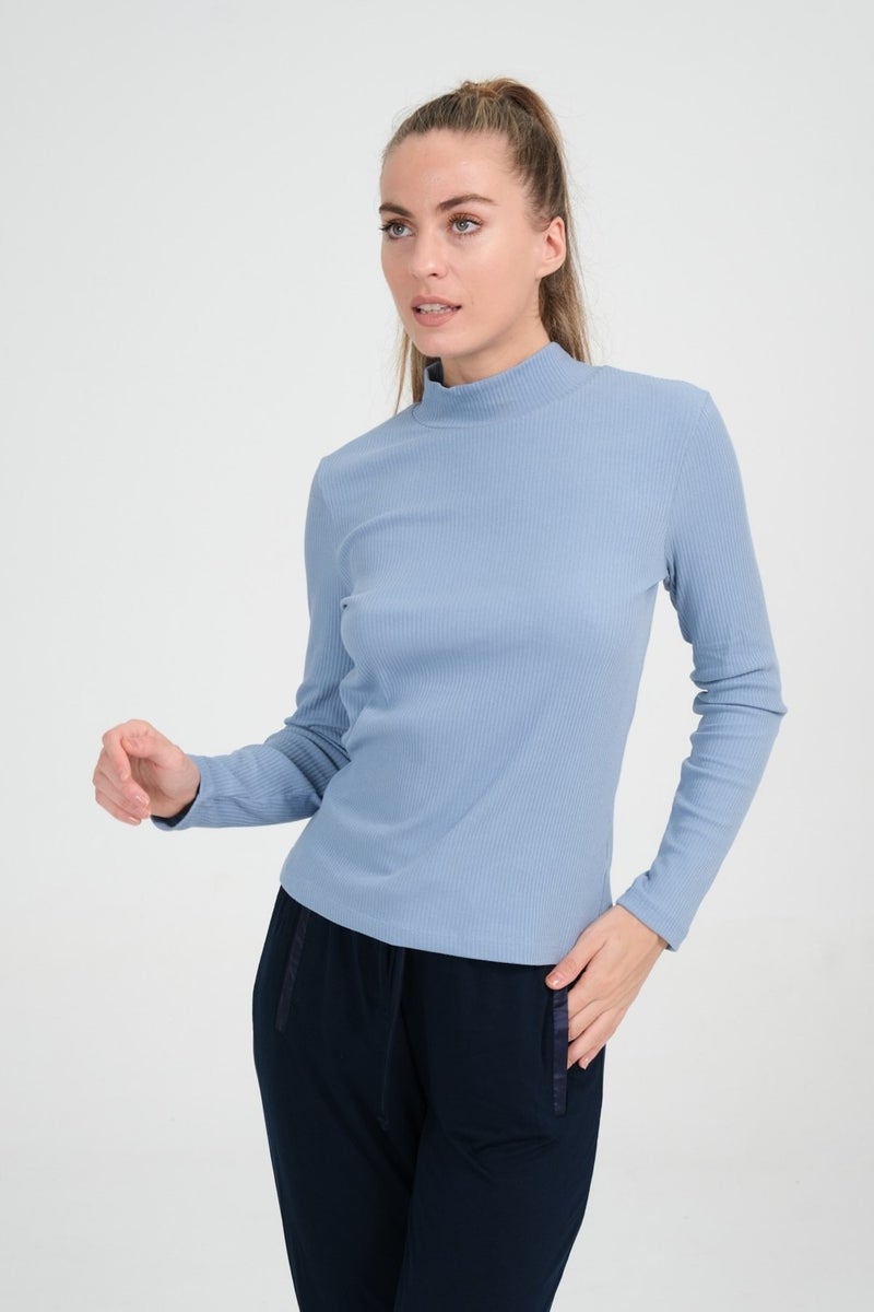 RICH سترة نسائية من صوف ياقة مرتفعة  - Image 4