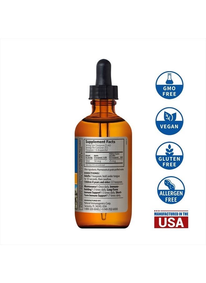 Sovereign Silver - Bio-Active Silver Hydrosol for Immune Support - Colloidal Silver Liquid - 10 ppm, 4oz (118mL) - Dropper - Image 1