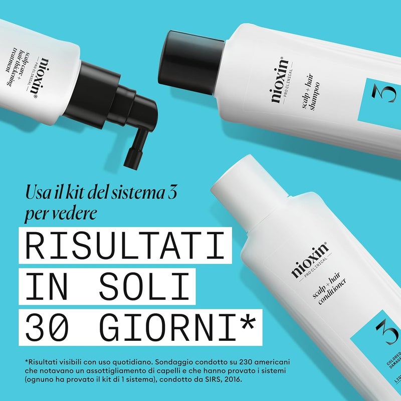 Nioxin Sistema 3 Scalp + Hair Conditioner 300ml  balsamo fortificante capelli danneggiati - Image 2
